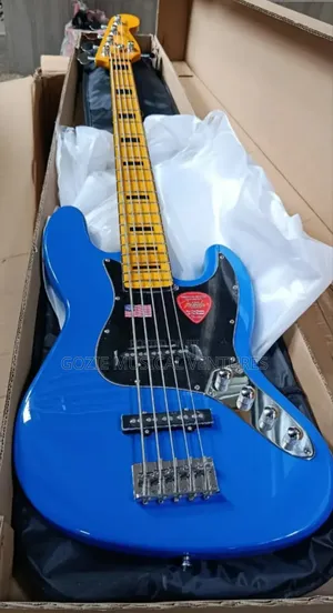Ative Fender Squier Jazz Bass Guitar 5-Strings Blue Colour