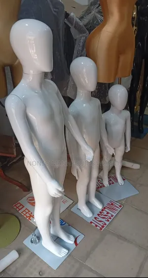 Imported Glossy White Unisex Kids Mannequin of Different Ages