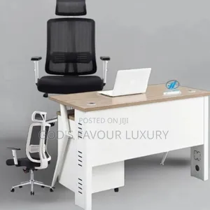 Executive Office Table Mesh White Back Chair
