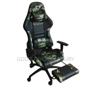 Furgle Gaming Chair With Footrest - Black Camouflage