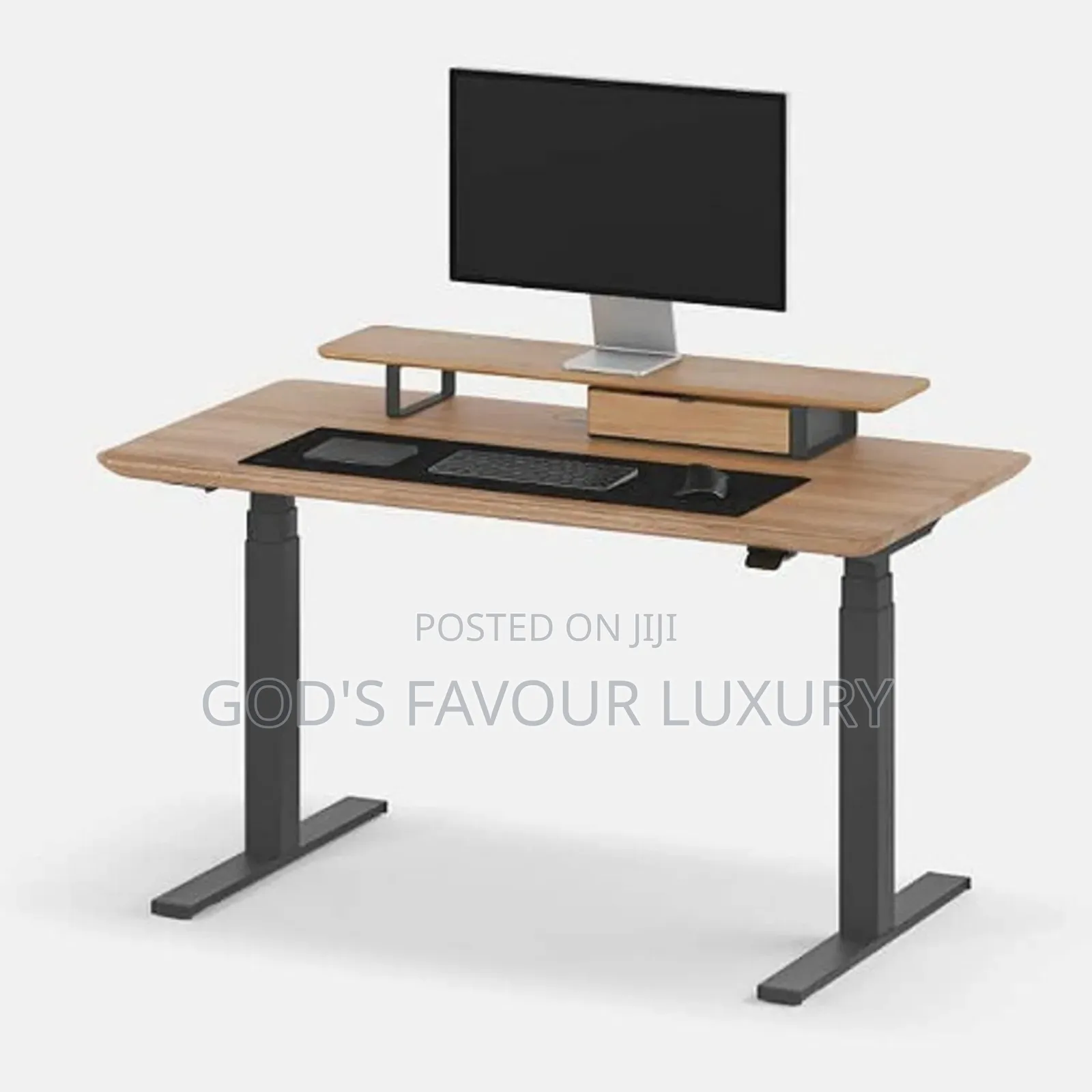 Eletric Walnut Veneer Adjustable Table