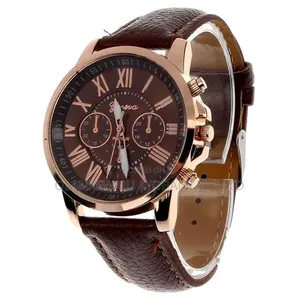 Geneva Ladies Leather Wristwatch