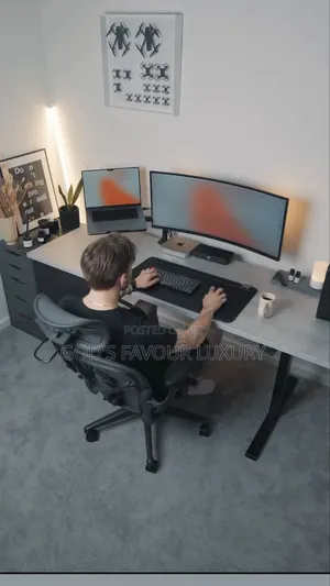 Executive Smart Desk and Ergonomic Chair-[Height Adjustable]