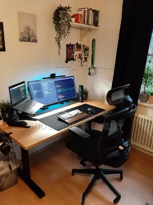 Sit-Stand Gaming Desk and Ergonomic Designed Chair