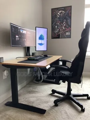 Executive Gaming Table and Chair [Height Adjustable Dual Motor]