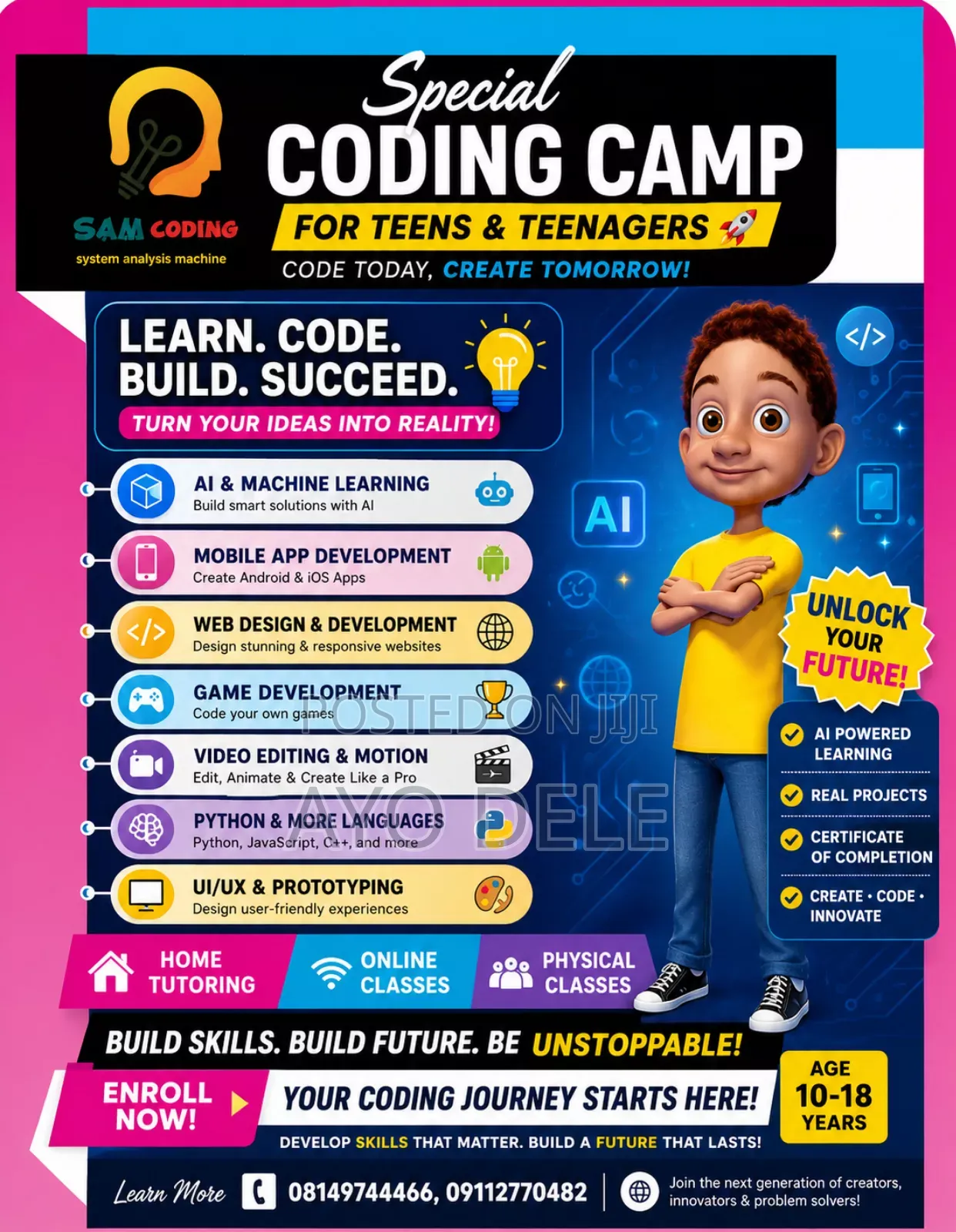 Learn Coding — Online Physical Classes for Kids Teens!