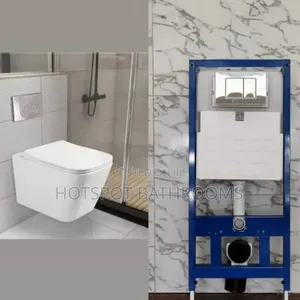 Luxury Wall Hung Water Closet With Concealed Tank Frame Set