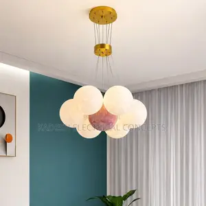 Nordic Led Glass Ball Chandelier Modern Planet Hanging Light
