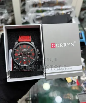 Curren Leather Functional Chronograph Water Resistant Watch for Men