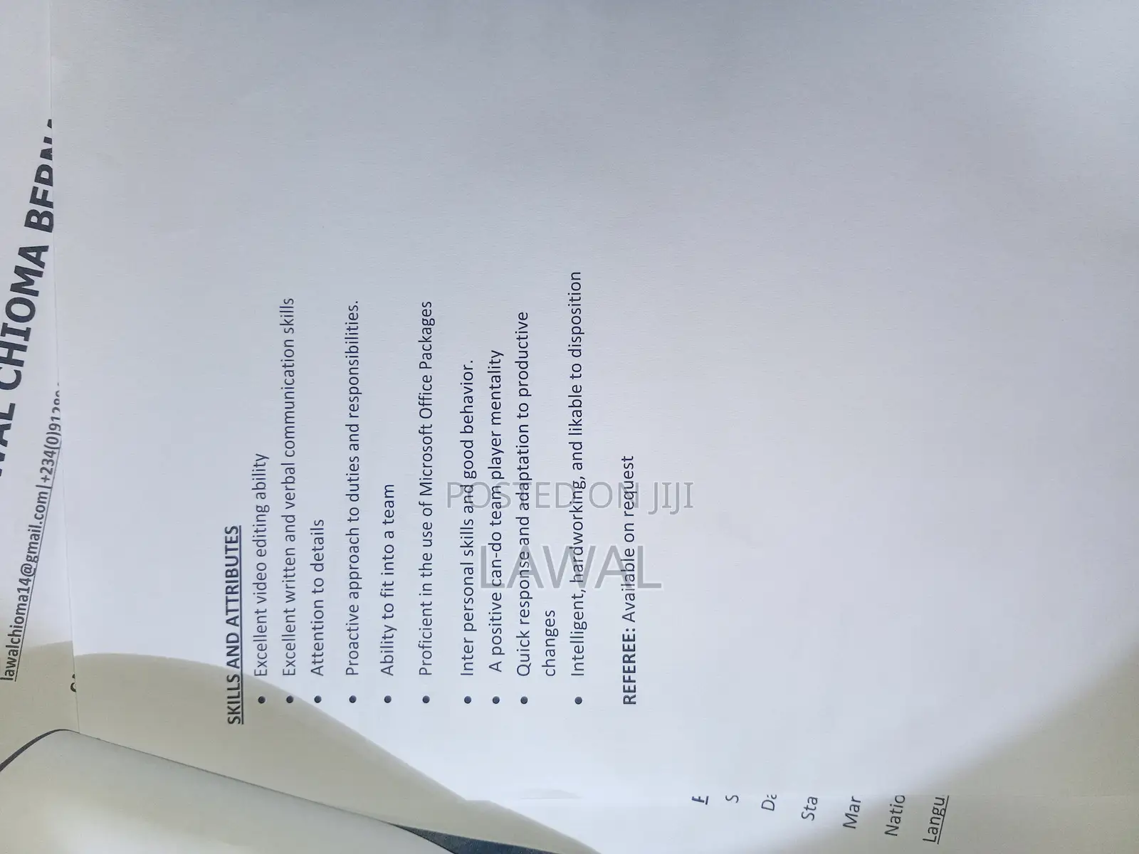 Computing IT CV