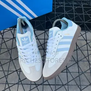 Adidas Samba Og Sneakers | Blue, White Brown Sole