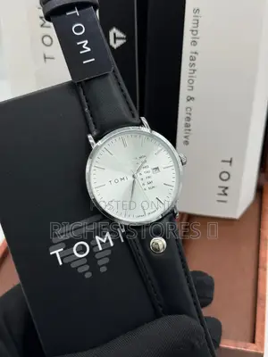 High Quality Tomi Analog Quartz Leather Watch