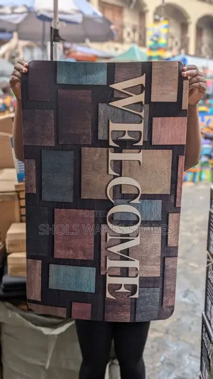 Stone Mosaic “Welcome” Door Mat – Durable Outdoor Entrance Rug