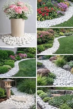 Crystal White Round Pebble Stone