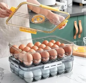 2-tier Stackable Egg Storage Container With Clear Lid