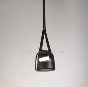 2025 Post-Modern Leather Led Chandelier Art Deco Glass Designer