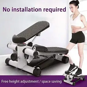 Fitness Stair Stepper With Hydraulic Resistance Bands