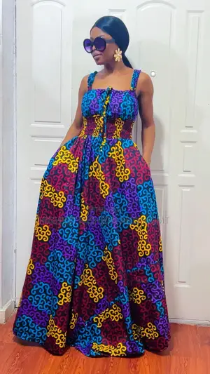 Smocked Ankara Gown - Style 433