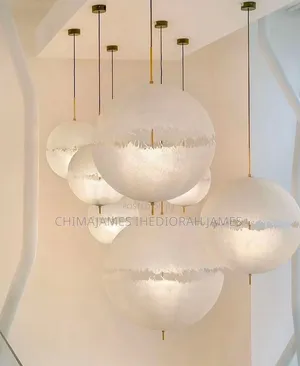 Italian Stylish Thriller Moon Led Pendant Lights Circlar Round Shaped