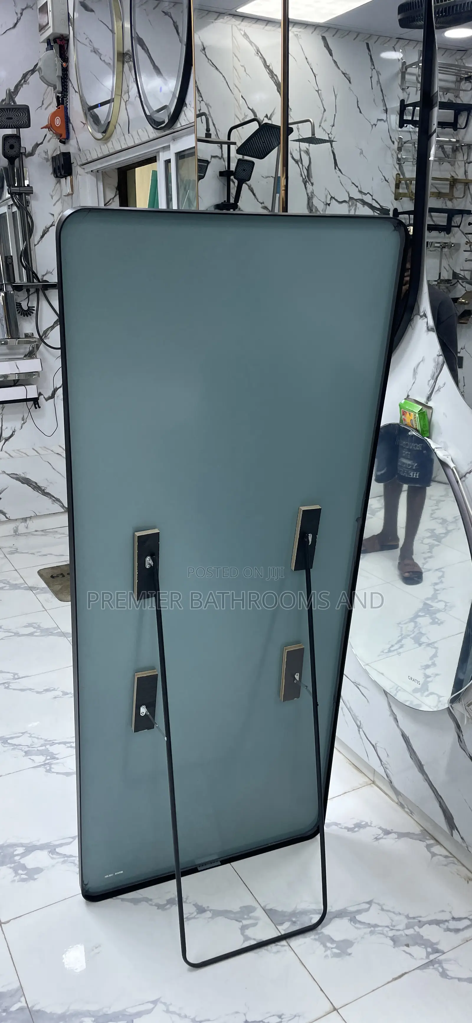 Standing Dressing Mirror Black 170x70