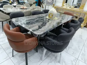 Super Sweet Comfortable Marble Dinning 6 Seaters Sets