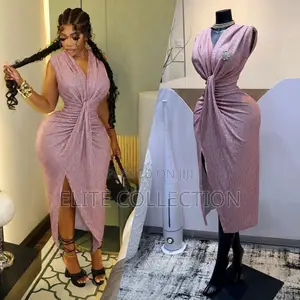 Luxury Rhinestones Deep Plunging Dress Size: S M L Xl Fit (8-16)