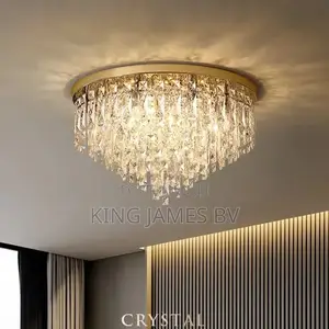 Flush Crystal Chandelier Light