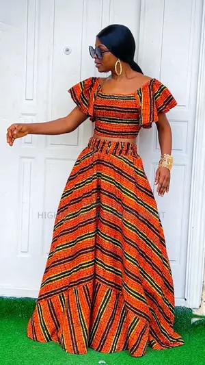 Smocked Crop Top and Baggy Pants - Style 449