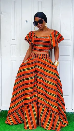 Smocked Crop Top and Baggy Pants - Style 449