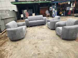 Luxury Grey 7 Seaters Sitting Room Sofa Chairs.
