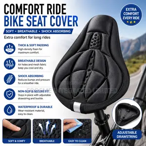 Comfort Ride Bike Seat Cover – Soft Gel Bicycle Saddle Cushion
