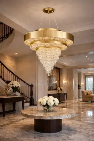 Luxury Crystal Led Hanging Chandeliers Italian Design Modern Pendant