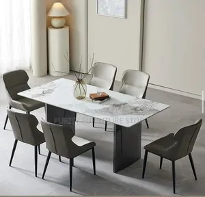 Luxurious Marble Top 6-Seater Dining
