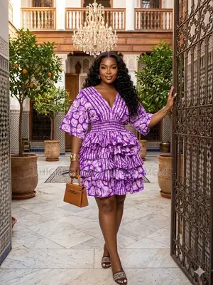 Ankara Short Dress - Style 704