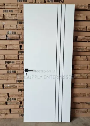3ft by 7ft White HDF Wooden Internal Door