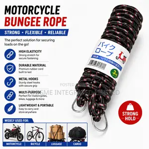 Motorcycle Bungee Rope – Heavy Duty Elastic Cargo Cord 3m