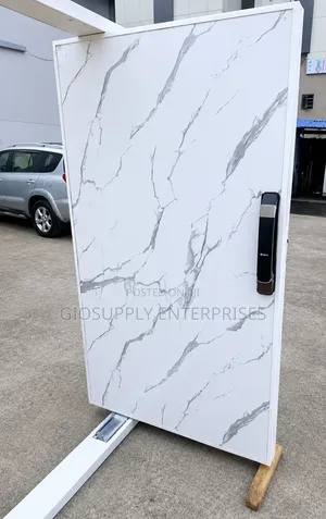 High Quality White Marble Design Turkish Pivot Security Door