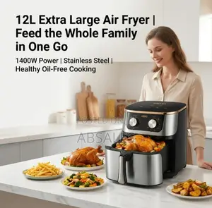 Steel Air Fryer - Fry, Roast Bake on the Go