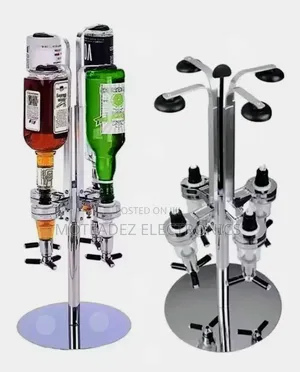 4 Bottles Rotating Liquor Bar Butler Wine Beverage Dispenser