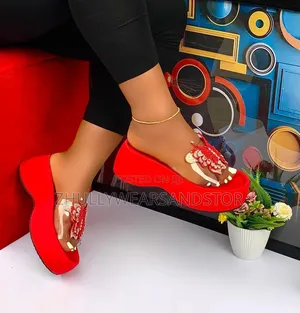 High Quality Chunky Platform Wedge Heels Slippers