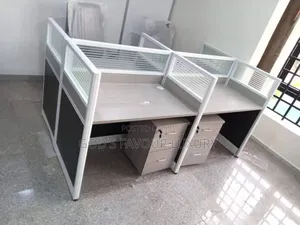 Office Working Station Table With Side Drawers.