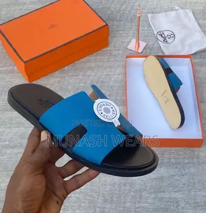 Hermes Original Leather Yellow and Blue 40-46