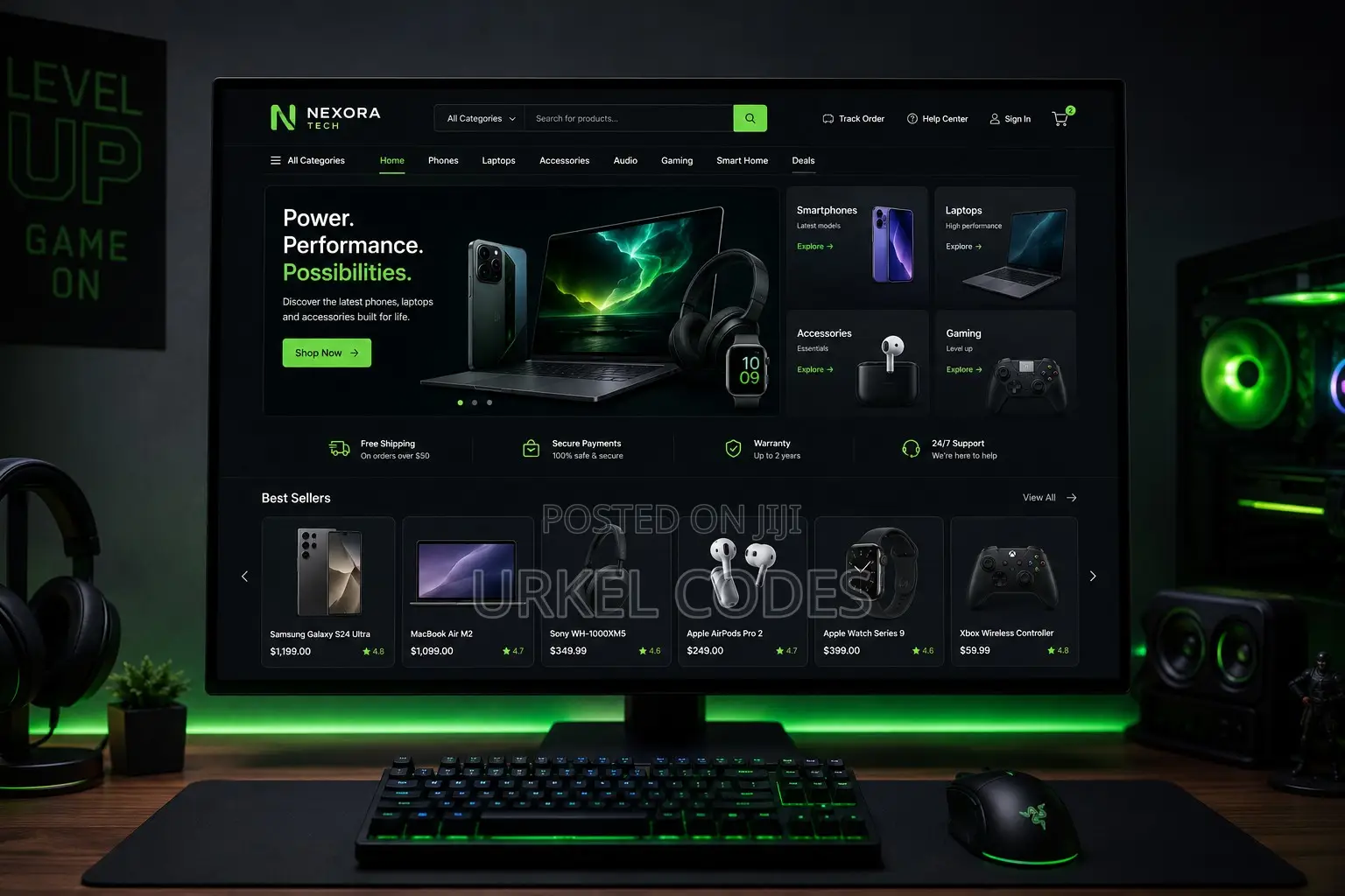 E-Commerce Website Development,Sell Online With Paystack Flutterwave