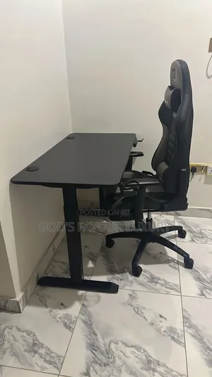Office/Home Electric Adjustable Height Gaming Desk and Gaming Chair