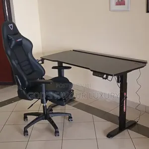 Quality Smart Sit-Stand Gaming Desk and Gaming Chair (Adjustable)