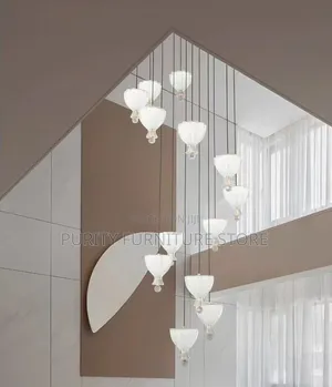 Modern Luxury Staircase Chandelier Featuring Multiple Pendant Lights