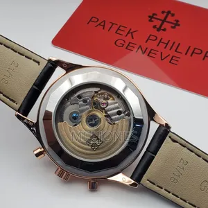 *Classic Patek Philippe Replica Automatic Men's Leather Watch*