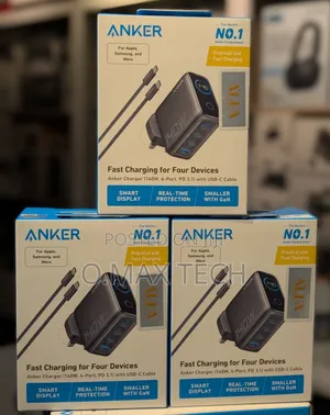 Anker Charger (140w, 4-Port, Pd 3.1) 4 Output Charger With Usb-C Cable