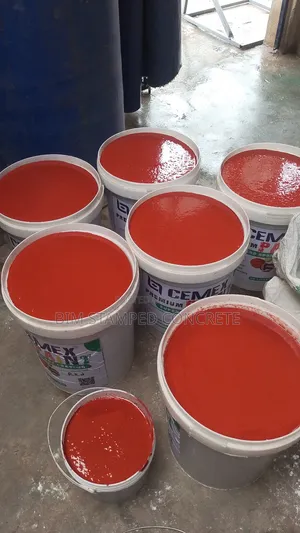 Red Paint in Bucket