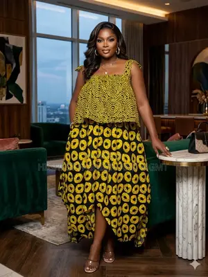 Flareed Tiered Gown - Style 690